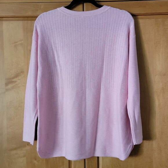 Talbots Soft Pink Tunic Sweater w/Button Details - XLP - Picture 3 of 6